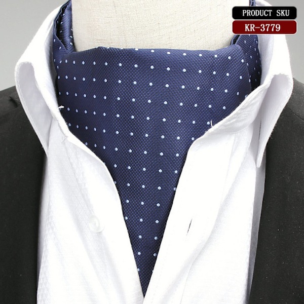 Herr Polka Dot Rutig Silke Cravat Slips Jacquard Vävda Casual E