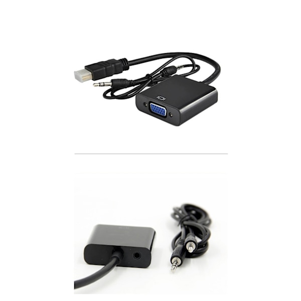 HDMI-VGA-muunnin kaapeli HDMI-sovitin muuntokaapeli ääniliitännällä