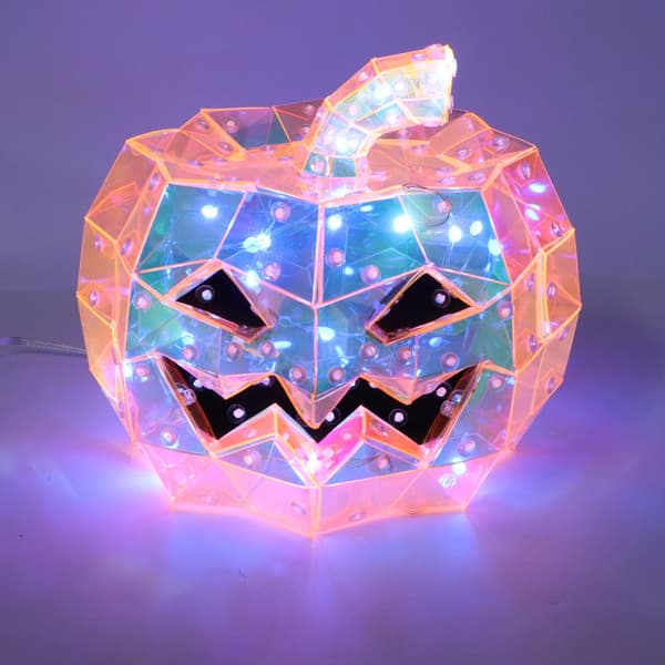 Fargerik Gresskarlykt Bluetooth APP-kontroll Håndverk Utsøkt Halloween-lykt for Spøkelseshusdekorasjon