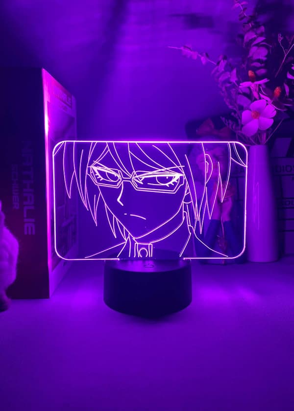 Anime LED Natlampe Togami Byakuya Figur 3D Bordlampe