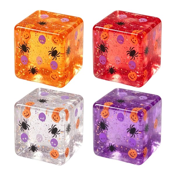Klar Halloween Fidget Cube, Tema TPR Slow-Rebound Sensorisk Klemmelegetøj til Angstlindring og Festdekoration Transparency