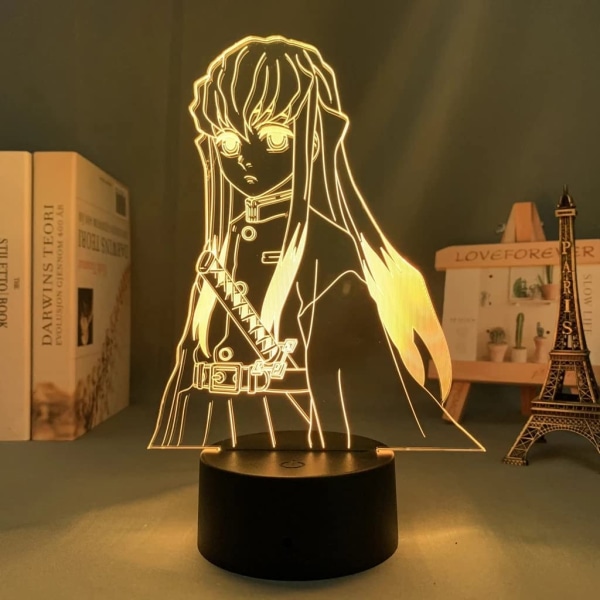 Anime 3D nattlampa Demon Slayer lampa Muichiro Tokito för C