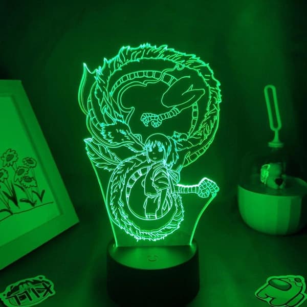 Chihiro og Heksene Hvit Drage Lys Anime lampe 3D for Barnerom