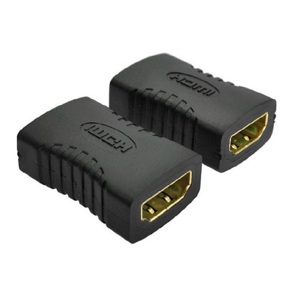 HD HDMI-hun til HDMI-hun adapter HDMI-forlængerkabel hun til hun til stik, 2-pak