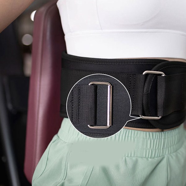 Justerbart midjestöd bälte för viktlyftning, styrketräningsbälte för fitness Black S