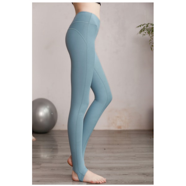 Smøragtig blød varm fløjl stræk sømløs yoga bukser (XL)