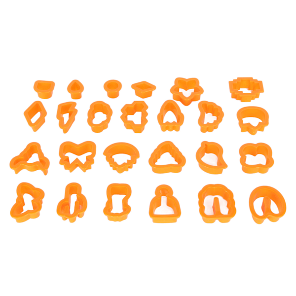 193 st Polymer Clay Örhänge Skärare DIY 25 Former Clay Skärare för Nyckelringar Halsband Orange