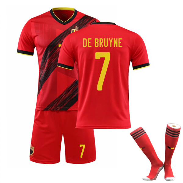 EM 2021 Belgien Hem Barn Vuxna Fotbollströja Träningströja Suit22