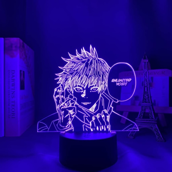 3D Illusion Jujutsu Kaisen LED Anime Lampa 16 Färger Ändra R