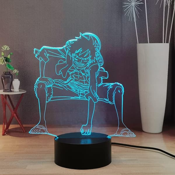 Luffy 3D Anime Natlampe, Monkey·D·Luffy USB LED Natlampe