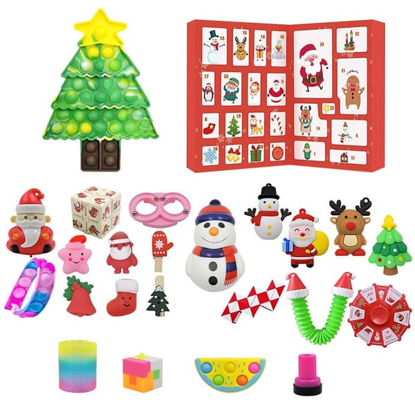 Jule-adventskalender med 24 rum, sensorisk fidget-legetøj til børn med særlige behov
