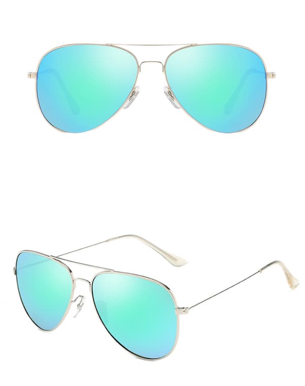 Polariserede Aviator Solbriller til Mænd Kvinder Metal Flat Top Su