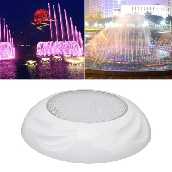 Simljus för pool 12V 18W IP68 Vattentät Väggmonterad LED-poolbelysning för offentlig fontän White Light