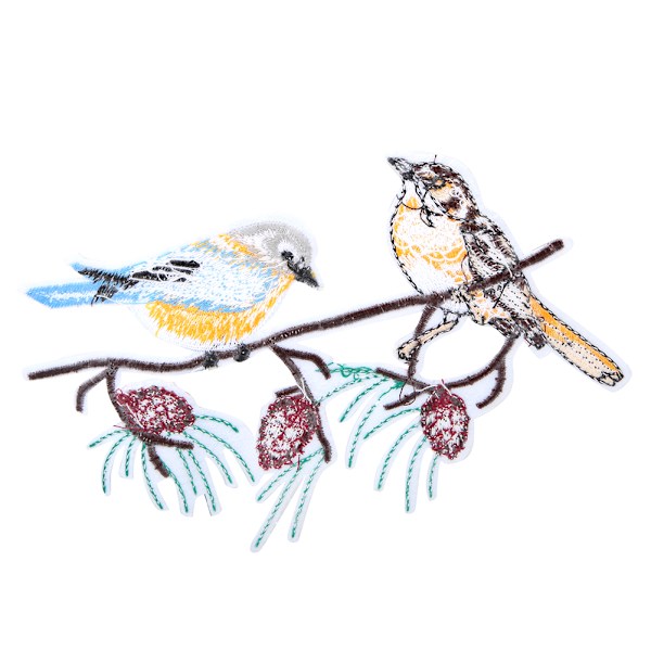 2 stk. DIY håndlavede fugleformede sy- og broderiklæde patches tøjtilbehør