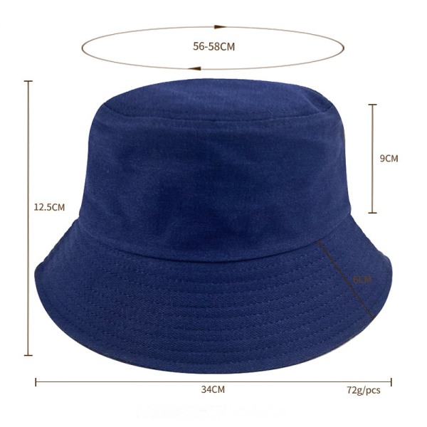 Unisex Bucket Hat i Bomull med Tryck - Solhatt - Fiskehatt för Män