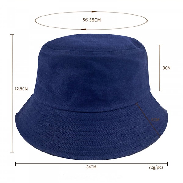 Unisex Bucket Hat i Bomull med Tryck - Solhattar Fiskehatt för Mig