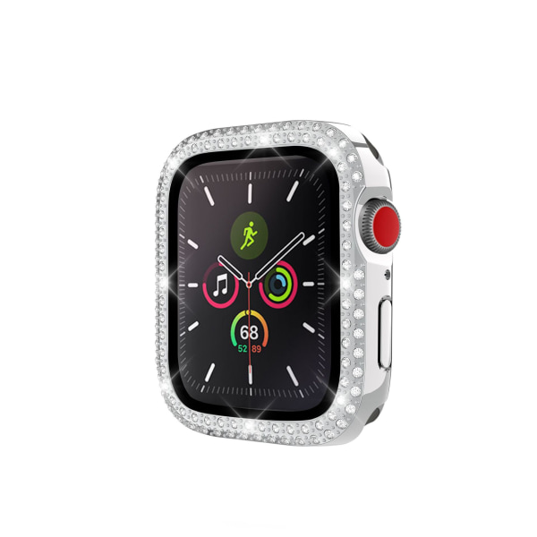 2-pack Goton Bling skärmskyddsfodral för Apple Watch Series 7 & 8 45mm med härdat glas, glitter diamant strass