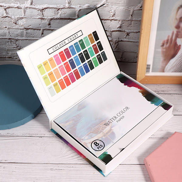 36 farver fast vandfarve pigment tegne maling kunst maleri værktøjssæt med jernkasse
