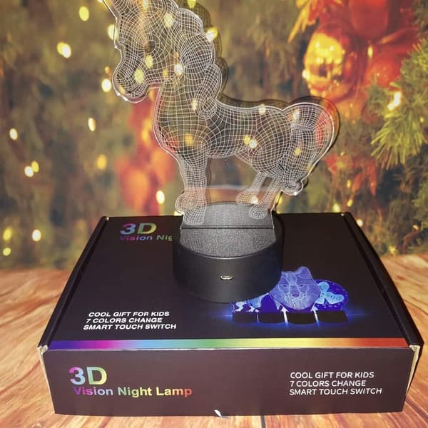 Hulk 3D Natlampe Marvel Superhelt Minifigurer Sort Base 3D LED RGB 7 Farve Bordlampe
