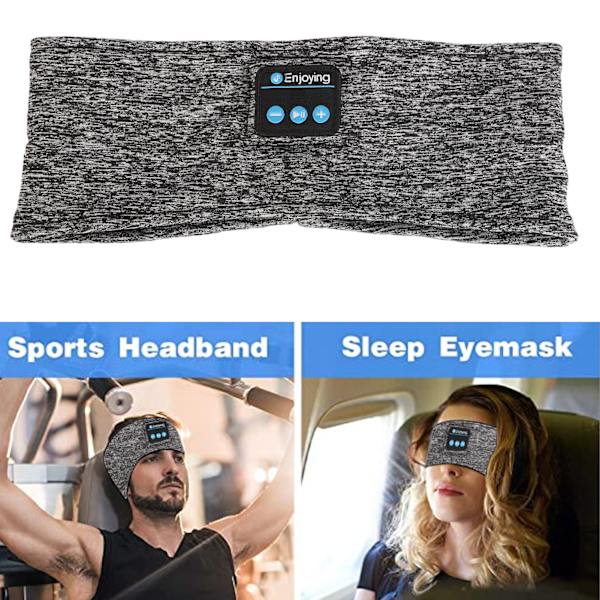 Sports Music Hodebånd Bærbar USB Søvn Hodetelefon BT Hodebånd for Sovende Trening Jogging Reiser Meditasjon Heather Grey