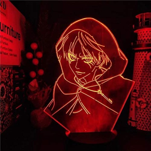Anime LED-lampa nattlampa illusionsljus Attack on Titans E