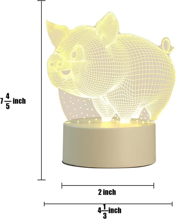 3D Lampe Akryl USB LED Nattlys Julefest Bryllupsdekor