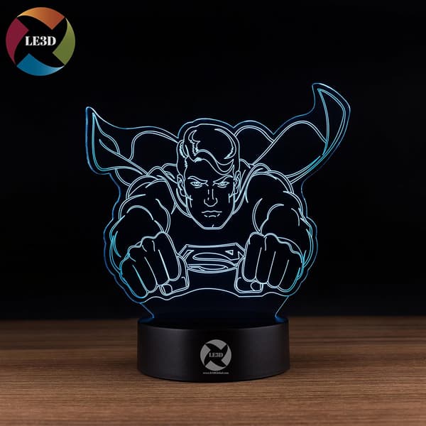 3D Optisk Illusions Natlampe - 7 LED Farveskiftende Lampe