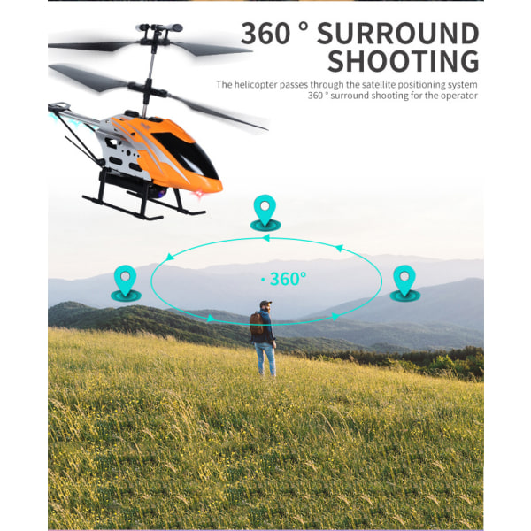 Fjärrkontrollhelikopter,  En knapp start/landning, 4 kanaler