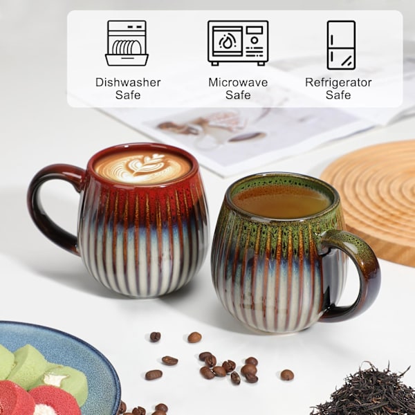 Keramisk kaffemugg, 500 ml stora kaffekoppar för hem och kontor, keramisk kopp för kaffe och te CoMug01-A