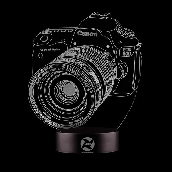 3D Optisk Illusjon Nattlys - 7 LED Fargeskiftende Lampe