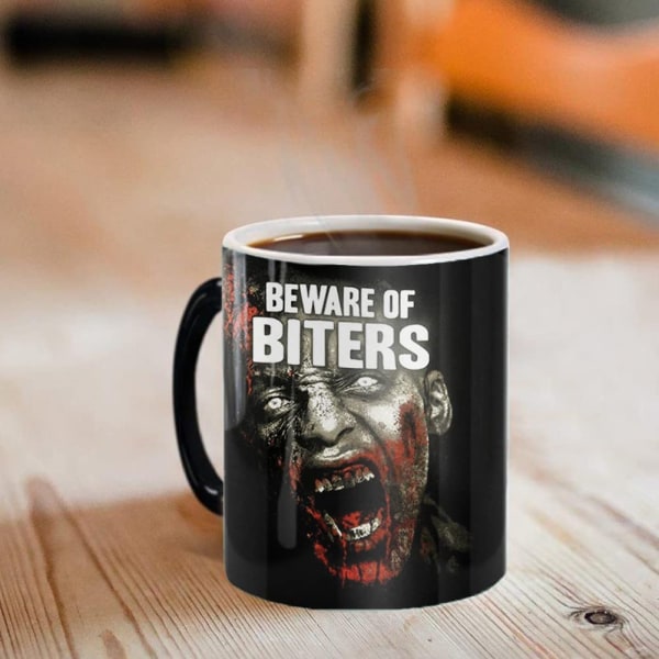 Walknig Dead Horror Zombie kaffekrus - varmefølsomt farveskiftende kaffekrus (