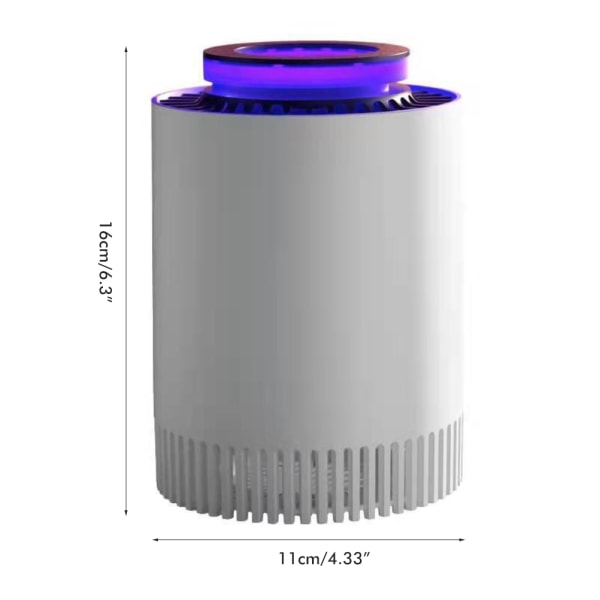 Fluefangerlys Indendørs Insektdræber Blåt Lys Insektdræber Stille Myggefanger Indånding Fluefanger Kraftig Myggedræber White