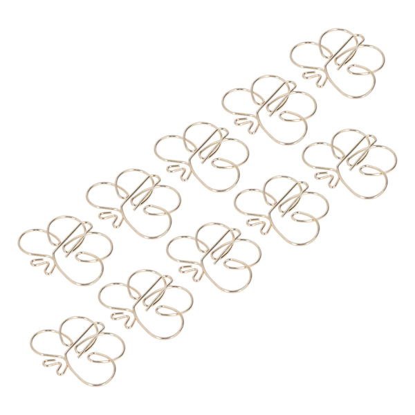50 stk. Gyldne Sommerfugle Papirclips Galvaniseringsproces Anti-Rust Dyreformer Papirclips Antislip Små Papirclips