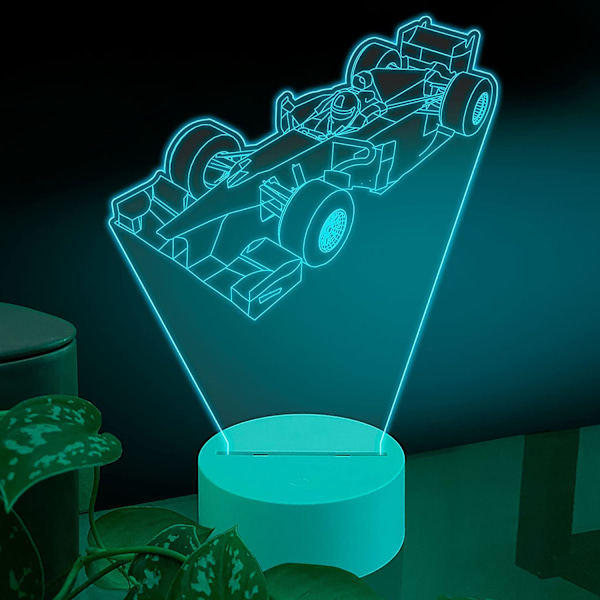 Sport 3D LED-bordslampa, Rally Car Race Tournament World Cha
