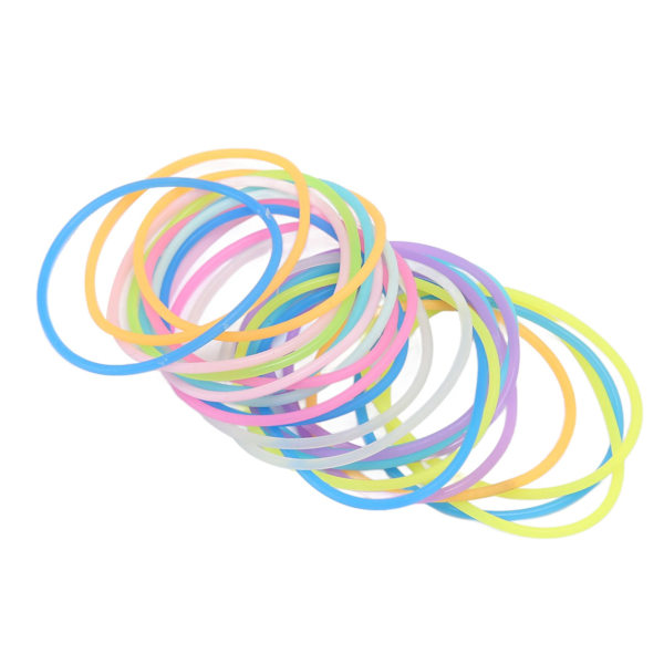 24 st Luminescerande Silikon Jelly Armband Mjuka Flexibla Elastiska Flerfärgade Silikon Armband Armband för Flickor Kvinnor