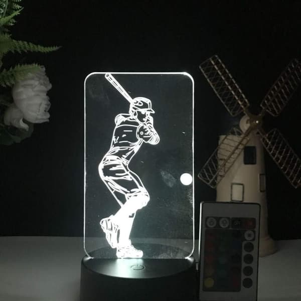 3D Illusjon LED Nattlys, 16 Farger Gradvis Endrende Berøring