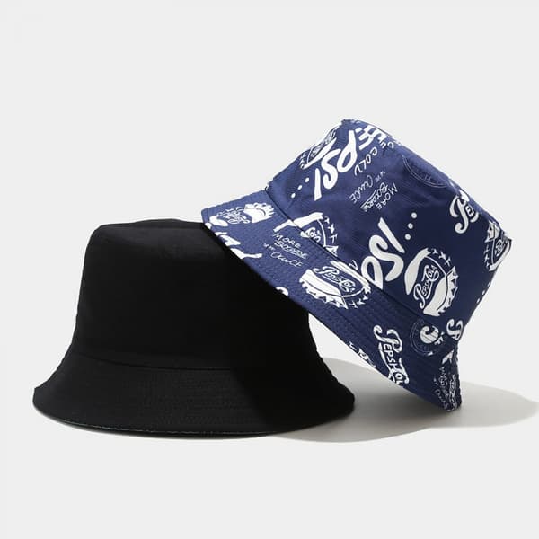 Sød Bucket Hat Strand Fiskerhatte til Kvinder, Vendbar D Blue 2