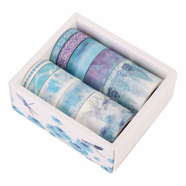 10 stk Washi Material Tape Dekorasjon Kawaii Sticky Stylish Tape (Vind Rundt Fjell)