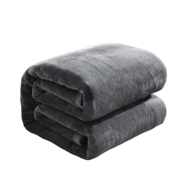 Blød fleece tæppe super blødt hyggeligt sengetæppe gray 180*200 cm