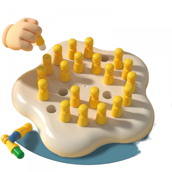 Træ Memory Match Stick Skakspil, Sjovt Blokbrætspil