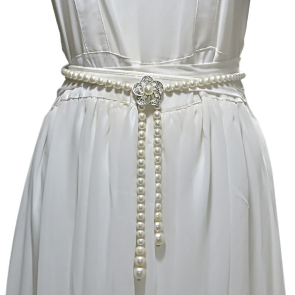 Elegant Imitation Pearl Decorative Metal Midjebälte Midja B B