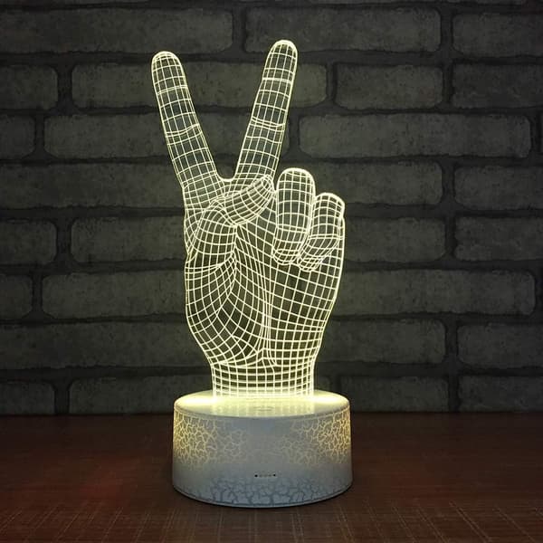 3D Piratskip Nattlamper 3D LED Nattlys Bord Skrivebord Opt