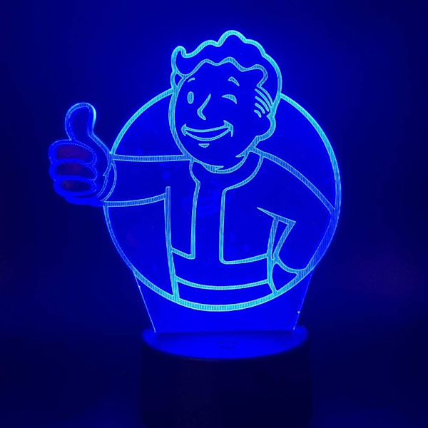 3D nattlampa pojkar flickor leksaksspel Fallout Shelter Color Cha