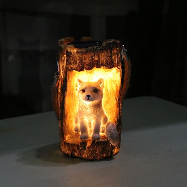 Have Fox Figurer Solcellelamper Udendørs Dekorativ Resin L