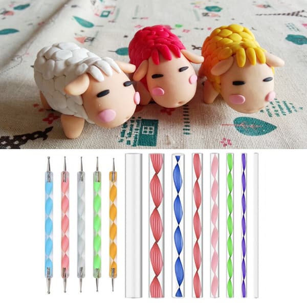 18 stk Premium Akryl Stang Stencil Dotting Pen Art Set Pen Dotting Tool