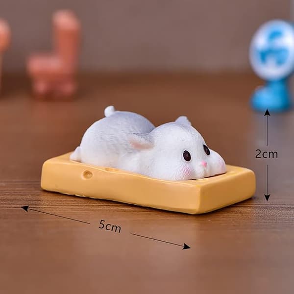 8-pakning Hamster Figur Dyreleke Kakepynt, Fe