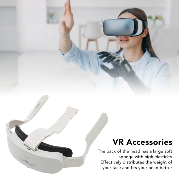 VR-hodeselestropp forlenger 3,5 til 4 timers spilletid VR-ladestropp med 6000 mAh batteripakke for Oculus Quest 2