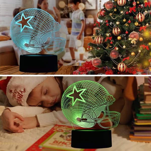 3D Illusjon LED Nattlys, 7 Farger Gradvis Endrende Berøring