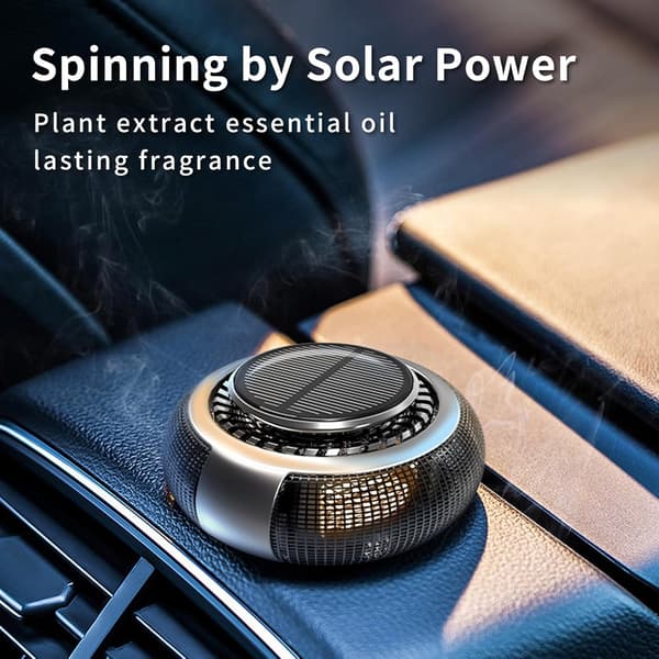 Solcelledrevet smart billuftfriskerdiffuser – Roterende aromaterapi-ornament biltilbehør Ocean