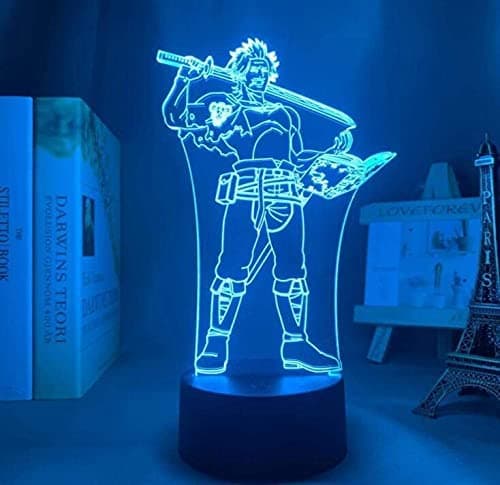Black Clover Yami Sukehiro LED-lampe 3D Nattlys Illusjon